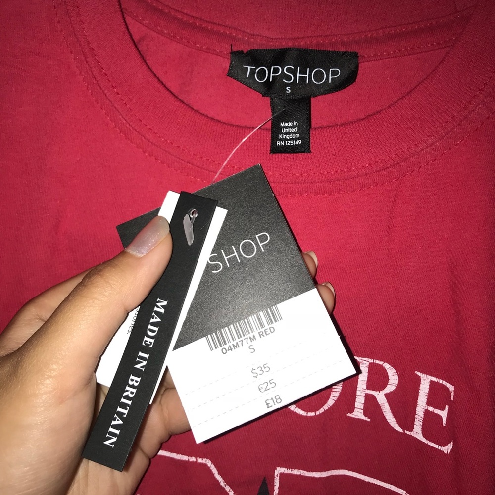 Topshop Red graphic T-shirt (on hold)